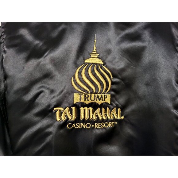 Vintage Trump Taj Mahal Satin Bomber Jacket - Picture 11 of 13